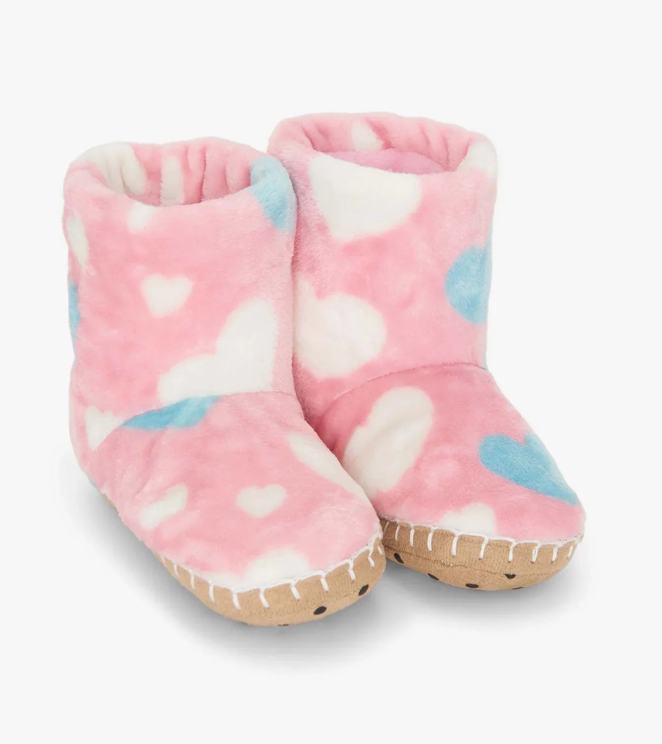 Big Hearts Fuzzy Fleece Slippers