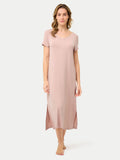 Short Sleeve Long Bamboo Sleepshirt